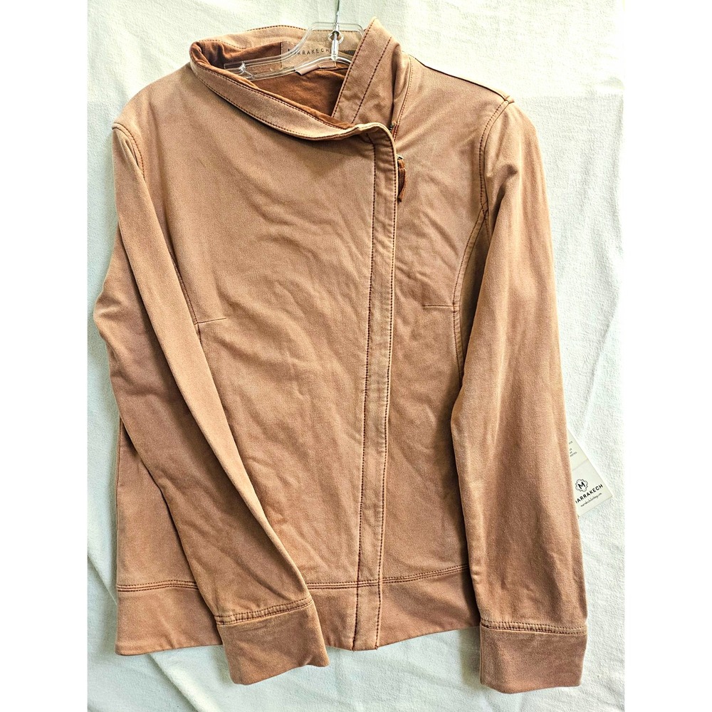 Marrakech MGOC Womens M Rose/pink Suede Full Zip Long Sleeve Jacket NWT